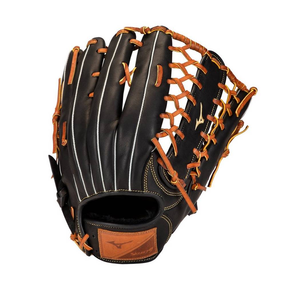 Guanti Mizuno Baseball Select 9 Outfield 12.5" Uomo - Nere/Marroni - 90287-FIBK